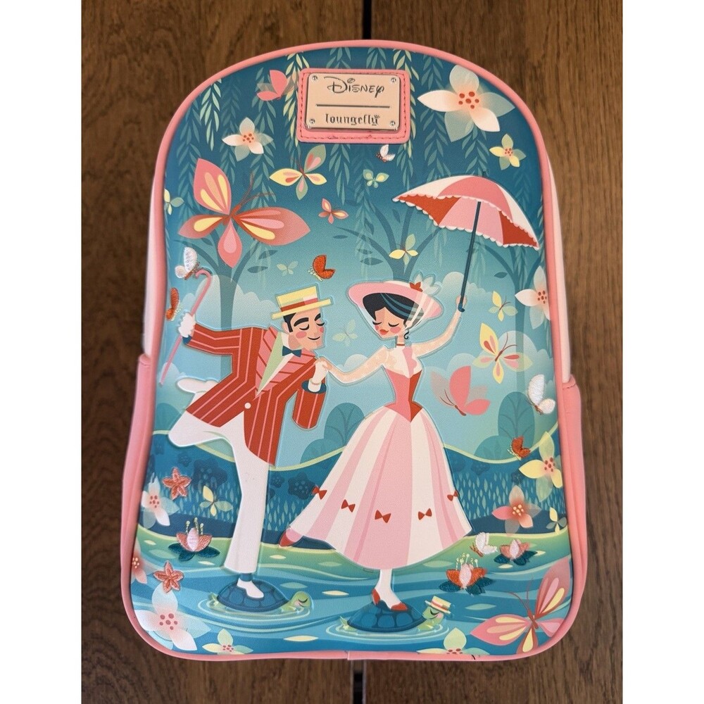 Disney Loungefly Mary Poppins Jolly Holiday Mini Backpack Vegan Leather